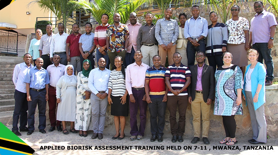 TaBSA members during Biorisk assessment training conducted in Mwanza, Tanzania.